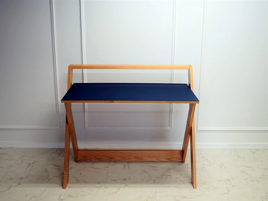 CAPRAZ（カプラズ）クロス ワークテーブル｜オーク×ネイビーブルーの上質ワークスペース［日本製］